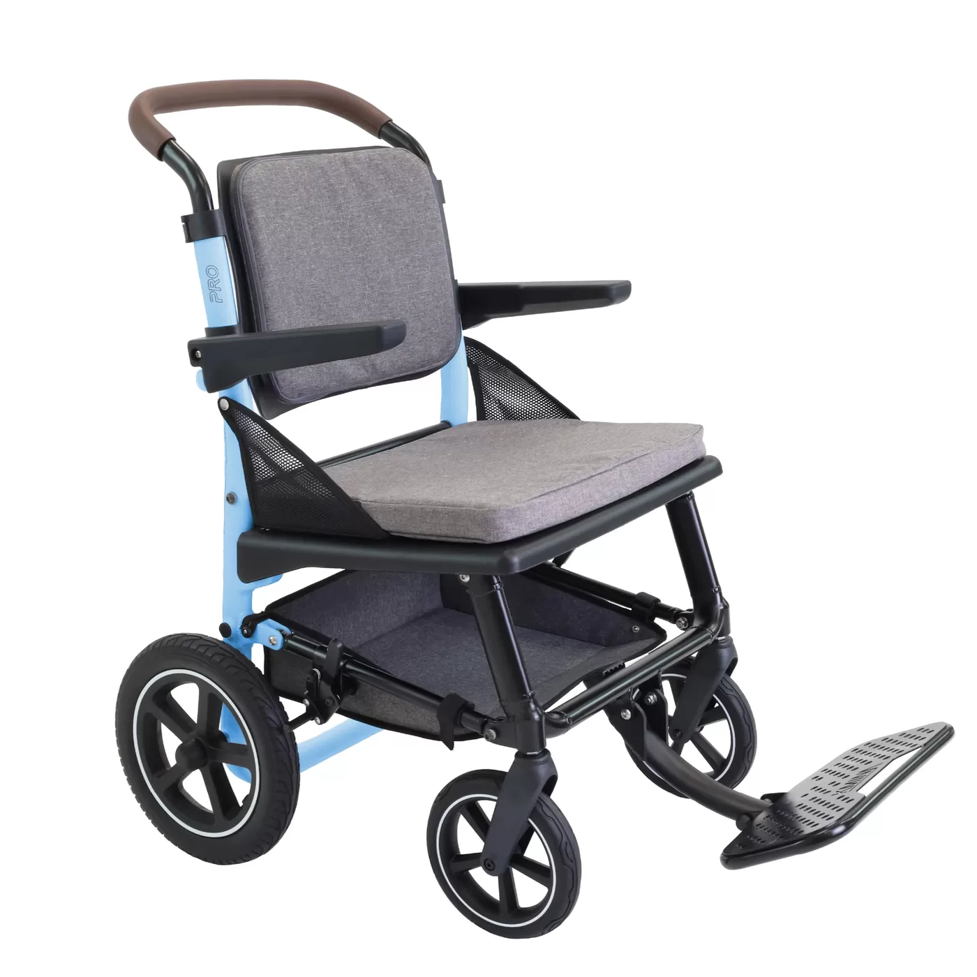 Manuālais pavadoņa vadāmais ratiņkrēsls PRO 46 cm BLUE